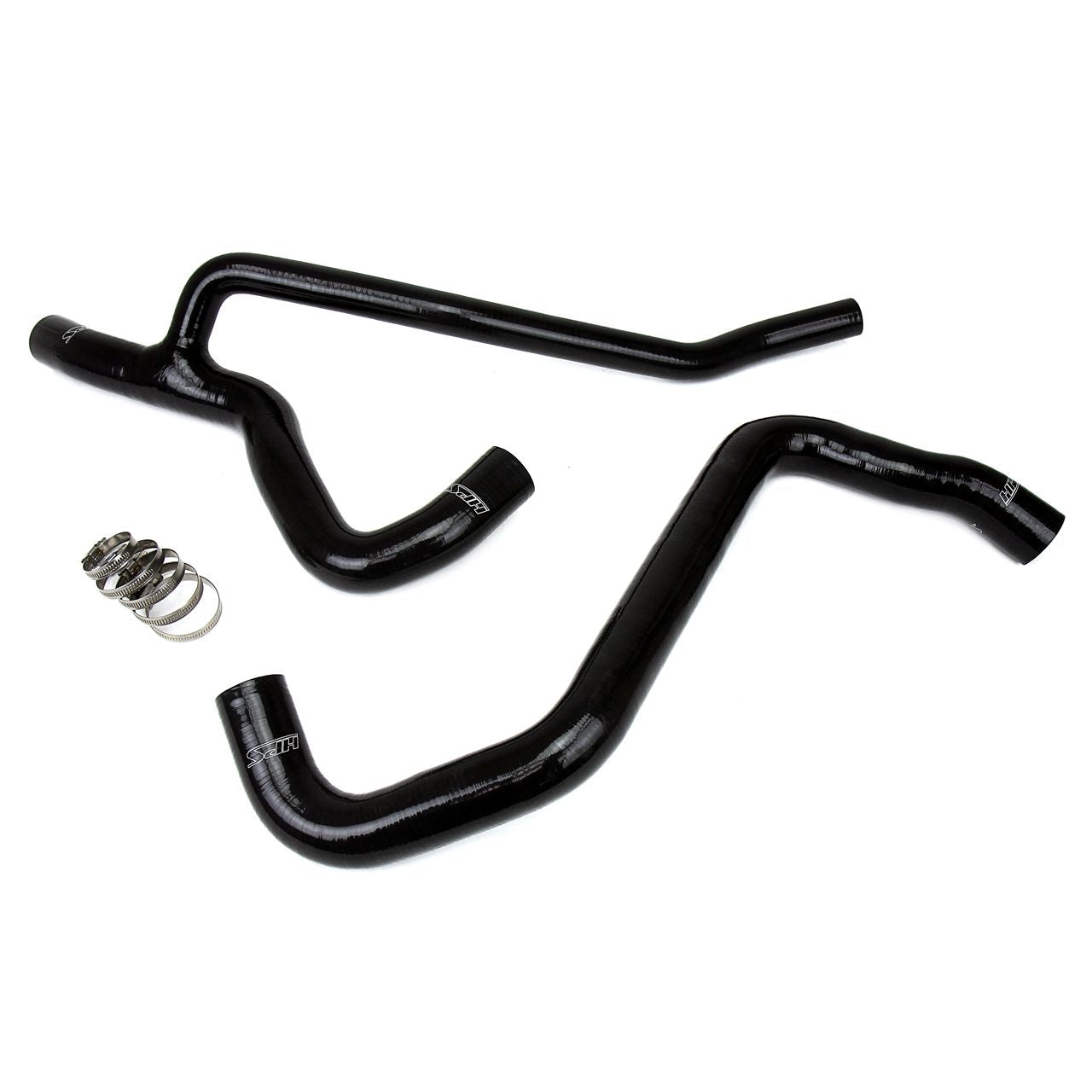 HPS Black Reinforced Silicone Radiator Hose Kit Coolant for Ford 07-10 Mustang GT V8
