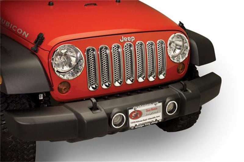 Putco 07-17 Jeep Wrangler - Fog Lamp Bezel - Will not Fit Sahara Edition Fog Lamp Overlays & Rings