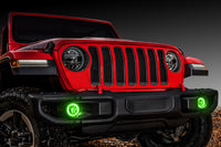 Thumbnail for Oracle Jeep Wrangler JL/Gladiator JT LED Surface Mount Fog Light Halo Kit - Green SEE WARRANTY