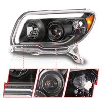 Thumbnail for ANZO 06-09 Toyota 4 Runner Projector Headlights Plank Style - Black