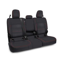 Thumbnail for PRP 2020+ Jeep Gladiator JT Rear Bench Cover with Leather Interior - Black with Red Stitching