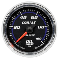 Thumbnail for Autometer Cobalt 52mm 100 PSI Electric Oil Pressure Gauge