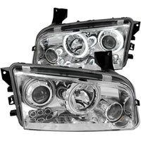Thumbnail for ANZO 2006-2010 Dodge Charger Projector Headlights w/ Halo Chrome (CCFL)