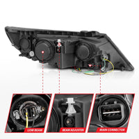 Thumbnail for ANZO 2011-2013 Kia Sorento Projector Headlights w/ Halo Black (CCFL)