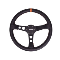 Thumbnail for PRP Deep Dish Leather Steering Wheel- Orange