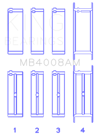 Thumbnail for King Nissan VG20E/VG20DET V6 (Size STD) Main Bearing Set