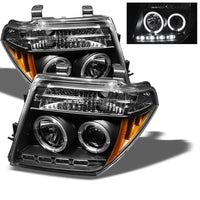 Thumbnail for Spyder Nissan Frontier 05-08 Projector Headlights LED Halo LED Blk PRO-YD-NF05-HL-BK