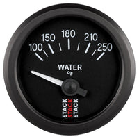 Thumbnail for Autometer Stack 52mm 100-250 Deg F 1/8in NPTF Electric Water Temp Gauge - Black