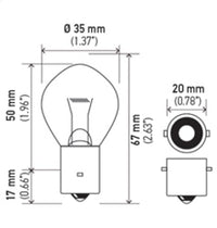 Thumbnail for Hella Bulb 635 12V 35W Ba20S B11 F2