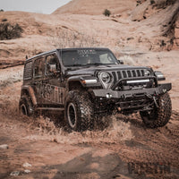 Thumbnail for Westin 18-19 Jeep Wrangler JL WJ2 Full Width Front Bumper w/Bull Bar Textured Black