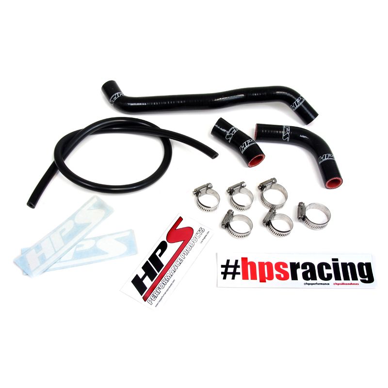 HPS Black Reinforced Silicone Radiator Hose Kit for Suzuki 00-08 DRZ400S DRZ400SM