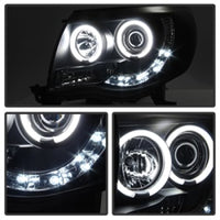 Thumbnail for Spyder Toyota Tacoma 05-11 Projector Headlights CCFL Halo LED Blk Smke PRO-YD-TT05-CCFL-BSM