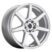 Thumbnail for Raceline 131S Evo 16x7in / 5x108/5x114.3 BP / 20mm Offset / 72.62mm Bore - Silver & Machined Wheel