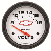Thumbnail for AutoMeter Gauge Voltmeter 2-5/8in. 18V Electric Chevy Red Bowtie White
