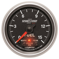 Thumbnail for Autometer Sport-Comp II 2-1/16in 0-15 PSI Fuel Pressure Gauge