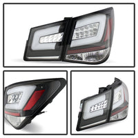 Thumbnail for Spyder Chevy Cruze 2011-2014 Light Bar LED Tail Lights Black ALT-YD-CCRZ11-LBLED-BK