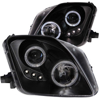 Thumbnail for ANZO 1997-2001 Honda Prelude Projector Headlights w/ Halo Black w/ LED