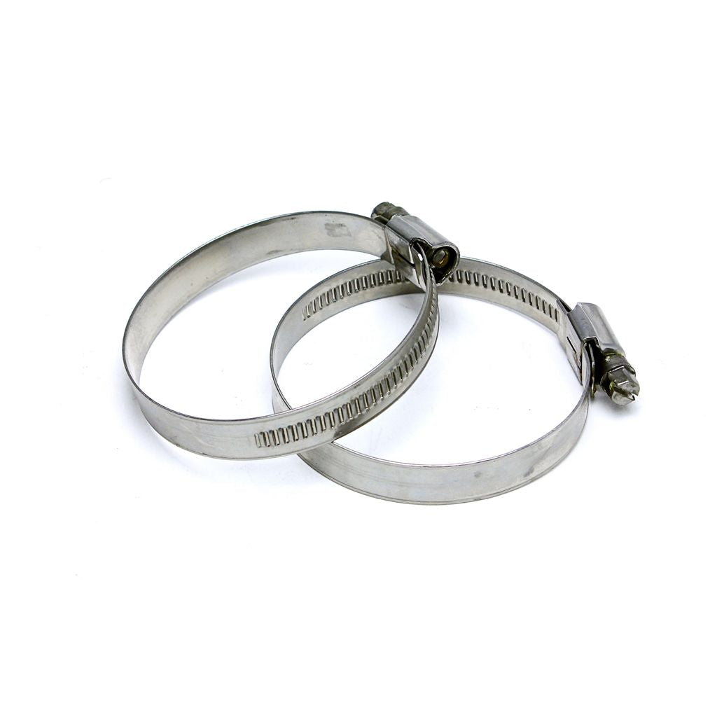 HPS Stainless Steel Embossed Hose Clamps Size 96 2pcs Pack 5-5/8" - 6-1/2" (143mm-165mm)