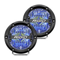 Thumbnail for Rigid Industries 360-Series 4in LED Off-Road Drive Beam - Blue Backlight (Pair)