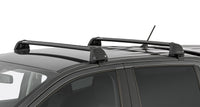 Thumbnail for Rhino-Rack 11-20 Ford Ranger PX 4 Door Double Cab Vortex ROC25 Flush 2 Bar Roof Rack - Black