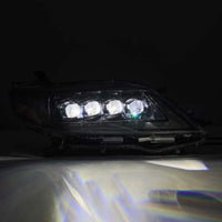 Thumbnail for AlphaRex 11-21 Toyota Sienna LUXX LED Proj Headlights Plank Style Alpha Black w/Seq Signal/DRL
