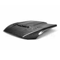 Thumbnail for Anderson Composites 2018-2019 Ford Mustang Ram Air Double Sided Carbon Fiber Hood