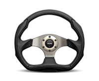 Thumbnail for Momo Eagle Steering Wheel 350 mm - Black Leather/Anth Spokes