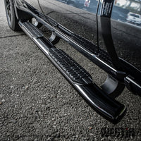 Thumbnail for Westin 19-20 Chevrolet Silverado/GMC Sierra 1500 Double Cab PRO TRAXX 5 Oval Nerf Step Bars - Black