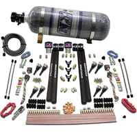 Thumbnail for Nitrous Express SX2 Dual Stage/Gas/Rails 8 Nozzles Nitrous Kit (200-1200HP) w/Composite Bottle