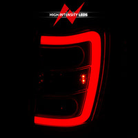 Thumbnail for ANZO 1999-2004 Jeep Grand Cherokee LED Tail Lights w/ Light Bar Chrome Housing Red/Clear Lens
