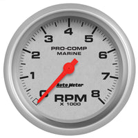 Thumbnail for Autometer Marine Silver 3-3/8in 8k RPM Tachometer
