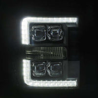 Thumbnail for AlphaRex 11-16 Ford F-350 SD NOVA LED Proj Headlights Plank Style Chrm w/Activ Light/Seq Signal