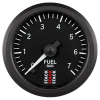 Thumbnail for Autometer Stack 52mm 0-7 Bar M10 Male Pro Stepper Motor Fuel Pressure Gauge - Black