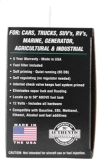 Thumbnail for K&N Performance Electric Fuel Pump 9-11.5 PSI Diesel