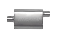 Thumbnail for Gibson CFT Superflow Center/Offset Oval Muffler - 4x9x18in/2.25in Inlet/2.25in Outlet - Stainless