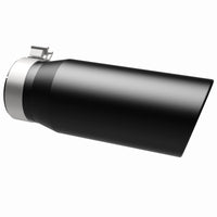 Thumbnail for MagnaFlow Tip Stainless Black Coated Single Double Round Single Outlet 5in Dia 4in Inlet 13in L
