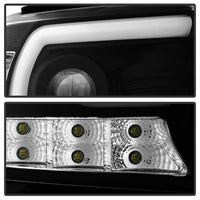 Thumbnail for Spyder GMC Sierra 14-16 Projector Headlights Light Bar DRL Blk PRO-YD-GS14V2-LBDRL-BK