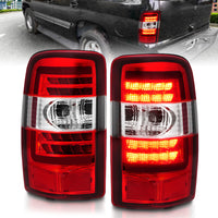Thumbnail for ANZO 2000-2006 Chevrolet Tahoe LED Tail Lights w/ Red Lens Chrome Housing