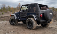 Thumbnail for Rampage 97-06 Jeep Wrangler TJ Frameless Trail Soft Top Kit - Black Diamond