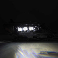Thumbnail for AlphaRex 11-21 Toyota Sienna LUXX LED Proj Headlights Plank Style Alpha Black w/Seq Signal/DRL