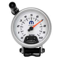 Thumbnail for AutoMeter Gauge Tachometer 3-3/4in. 10K RPM Pedestal W/ Ext. Quick-Lite White Mopar