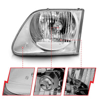 Thumbnail for ANZO 1997-2003 Ford F-150 Crystal Headlights Chrome