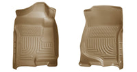 Thumbnail for Husky Liners 07-14 Cadillac Escalade ESV/EXT Weatherbeater Tan Front Floor Liners