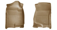 Thumbnail for Husky Liners 07-14 Cadillac Escalade ESV/EXT Weatherbeater Tan Front Floor Liners