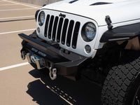 Thumbnail for Road Armor 07-18 Jeep Wrangler JK Stealth Front Fender Flare Body Armor w/LED DRL - Tex Blk