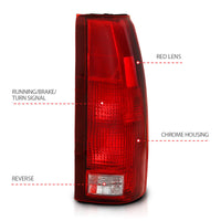 Thumbnail for ANZO 1988-1999 Chevy C1500 Taillight Red/Clear Lens (OE Replacement)