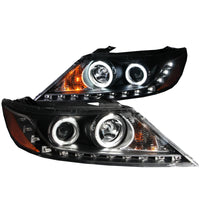 Thumbnail for ANZO 2011-2013 Kia Sorento Projector Headlights w/ Halo Black (CCFL)