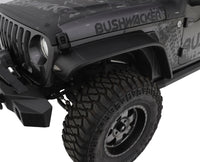 Thumbnail for Bushwacker18-22 Jeep Wrangler JL 2/4 Door Front Flat Style Flares 2pc - Black
