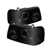 Thumbnail for Spyder Ford Ranger 01-11 1PC Projector Headlights LED Halo LED Blk Smke PRO-YD-FR01-1PC-HL-BSM