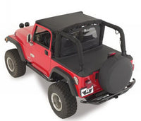 Thumbnail for Rampage 1992-1995 Jeep Wrangler(YJ) Tonneau Cover - Black Denim